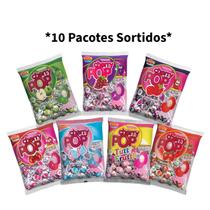 Kit 10 Pacotes de Pirulito Cherry Pop 700g SABORES SORTIDOS