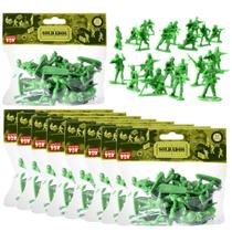 Kit 10 Pacotes Soldadinhos de Guerra Militar Story Atacado Festa p/ Sacolinha Surpresa