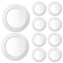 Kit 10 Painéis de LED Redondo Embutir 18W 6500K Branco Frio Bivolt Blumenau Iluminação
