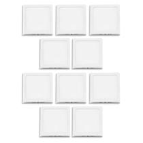 Kit 10 Painéis LED 24W Quadrado Sobrepor 4000k Branco Neutro Kit 10 Painéis LED 24W Quadrado Sobrepor 4000k Branco Neutro