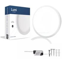 Kit 10 Painéis Sobrepor Bivolt 28x28 Led Redondo Branco Kit 10 Painéis Sobrepor Bivolt 28x28 Led Redondo Branco