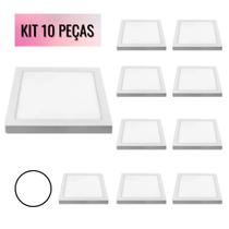 KIT 10 Painel 25W LED Quadrado Sobrepor 30x30 6500K Branco Frio KIT 10 Painel 25W LED Quadrado Sobrepor 30x30 6500K Branco Frio