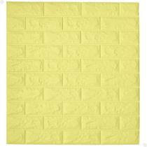 Kit 10 Painel 3D Tijolinho Autocolante Lorben Cor Amarelo