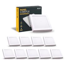 Kit 10 Painel Led Plafon 18w 6500k Bivolt Sobrepor Quadrado Br Cod: ALUT000505-10 Alut By Avant