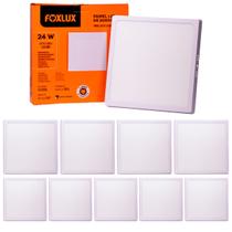 Kit 10 Painel Led Quadrado Sobrepor 24W 4000K Bivolt Foxlux