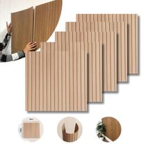 Kit 10 Painel Madeira Ripado 50x50 Parede 2,5m² Auto Adesivo