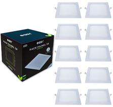 Kit 10 Painel Plafon Embutir Quadrado Led 18w Bivolt