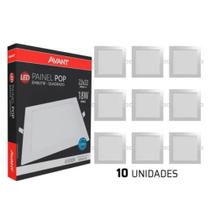 Kit 10 Painel Plafon Led 18w Branco-Frio Sobrepor Luminária Kit 10 Painel Plafon Led 18w Branco-Frio Sobrepor Luminária