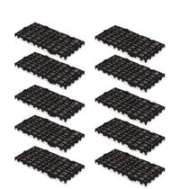 Kit 10 Palete Estrado Pallet Plástico Resistente 25x50 Preto