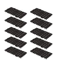Kit 10 Palete Estrado Pallet Plástico Resistente 25x50 Preto