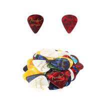 Kit 10 Palhetas Fender 0,71mm Violão Guitarra Baixo Ukulele Cavaco