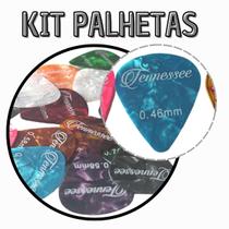KIT 10 Palhetas Guitarra Violão Ukulele Baixo Variadas Tennesse