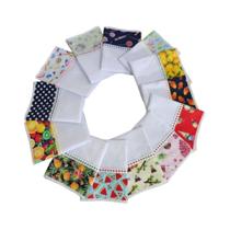 Kit 10 Pano de Copa Prato para Cozinha com Barrado Estampado