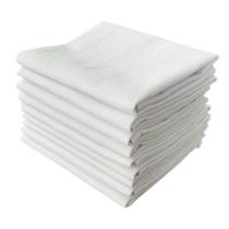 Kit 10 Pano De Prato E Copa Branco Liso Grande 100% Algodão