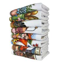 Kit 10 Pano De Prato Pé De Galinha Premium Estampa Sortida