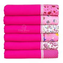 Kit 10 Pano De Prato Pé Galinha Barrado Tricoline 3 Variação