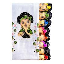 Kit 10 Pano De Prato Saia de Crochê Bonequinha CupCake