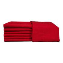 Kit 10 Pano de Prato Vermelho C/ bainha Liso Algodão Kit 10 Pano de Prato Vermelho C/ bainha Liso Algodão