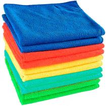 Kit 10 Pano Microfibra 35x55cm Limpa Carro Vidro Prato Pia Limpeza Multiuso Kit 10 Pano Microfibra 35x55cm Limpa Carro Vidro Prato Pia Limpeza Multiuso