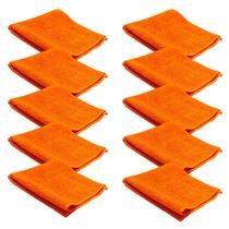 Kit 10 pano microfibra ecologico uso geral 30x30cm laranja Kit 10 pano microfibra ecologico uso geral 30x30cm laranja