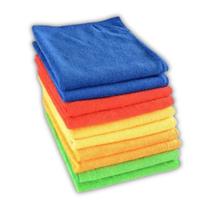 Kit 10 Pano Microfibra Flanela Limpeza Multiuso 30x30cm