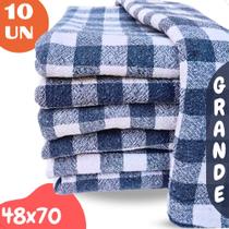 Kit 10 Panos Chão Limpeza Xadrez Saco Duplo Grande Multiuso Kit 10 Panos Chão Limpeza Xadrez Saco Duplo Grande Multiuso