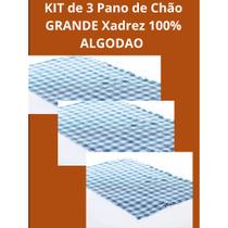 Kit 10 Panos de Chão GRANDE Xadrez 100 algodão 40x62 Pano de limpeza multiuso