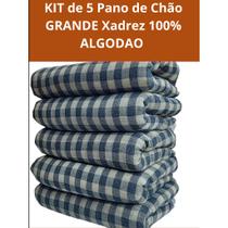 Kit 10 Panos de Chão GRANDE Xadrez 100 algodão 40x62 Pano de limpeza multiuso
