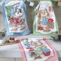 Kit 10 Panos de Copa Felpudo Estampado Dohler Chef pets Kit 10 Panos de Copa Felpudo Estampado Dohler Chef pets