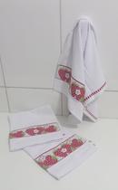 Kit 10 Panos de Copa Jacquard 50x70 Atoalhado Alta absorção