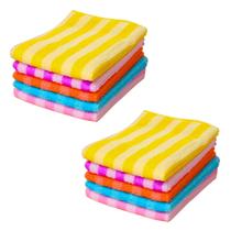 Kit 10 Panos De Limpeza Microfibra de pia cozinha alta absorção Multiuso 30x30 faxina cores sortidas Kit 10 Panos De Limpeza Microfibra de pia cozinha alta absorção Multiuso 30x30 faxina cores sortidas