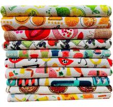 Kit 10 Panos De Prato Copa Atoalhado Estampa Sortido