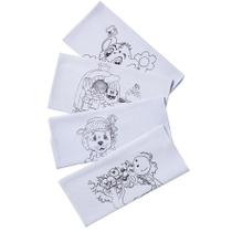 Kit 10 Panos De Prato Copa Desenhado Bainha Premium