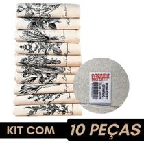 Kit 10 Panos De Prato Crú Rústico Coleção Temperos Estilotex Pano Engomado Para Artesanatos