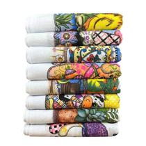 Kit 10 Panos De Prato Estampado Seca Louça Cozinha Decoração 100 Algodão