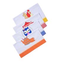 Kit 10 Panos De Prato Pe De Galinha Com Aplicação Patchwork