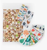 Kit 10 Panos De Prato Seca Mais Guardanapos Coloridos Macios Cor Variados CAMESA Kit 10 Panos De Prato Seca Mais Guardanapos Coloridos Macios Cor Variados CAMESA