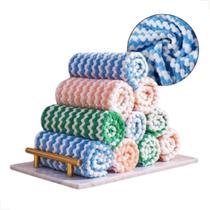 Kit 10 Panos Flanela De Limpeza Limpa Tudo Mágico Reutilizável