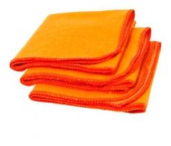 Kit 10 Panos Flanela De Limpeza Pequena Multiuso - Laranja Kit 10 Panos Flanela De Limpeza Pequena Multiuso - Laranja