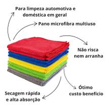 Kit 10 Panos Microfibra 34x34cm Multiuso Cores Sortidas Alta Absorção Kit 10 Panos Microfibra 34x34cm Multiuso Cores Sortidas Alta Absorção