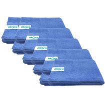 Kit 10 Panos Microfibra Automotiva Azul Flanela Anti-risco Toalha 40x40cm Kit 10 Panos Microfibra Automotiva Azul Flanela Anti-risco Toalha 40x40cm