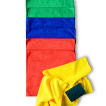 Kit 10 Panos Microfibra Multiuso Limpeza Secagem Cozinha Kit 10 Panos Microfibra Multiuso Limpeza Secagem Cozinha