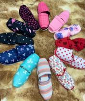kit 10 Pantufas Chinelinhos de malha antiderrapante para revenda