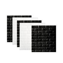 Kit 10 Papel Parede 3D Tijolinho Adesivo 70x77cm Decorativo Revestimento Autocolante Sala Quarto Placa