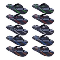 Kit 10 Par Chinelo Sandália Masculino Casual Strada Line S02