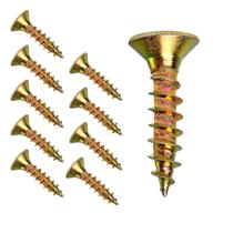 Kit 10 Parafuso 4,5X20 Cabeça Chata Para Madeira Metal Parede Carpintaria Alvenaria Marcenaria Fixar