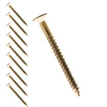 Kit 10 Parafuso 4,5X40 Cabeça Chata Para Madeira Metal Parede Carpintaria Alvenaria Marcenaria Fixar