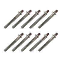 Kit 10 Parafuso Afinação De Bateria 50mm X 5mm 7/32