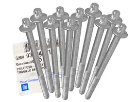 Kit 10 Parafuso Cabeçote Original GM Corsa Celta Agile Montana Meriva Spin Onix Prisma 1.0 1.8 8v