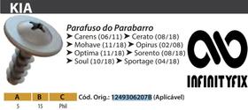 Kit 10 Parafuso do Parabarro - Kia Soul Carens Cerato Mohave Opirus Optima Sorento Sportage - PF17